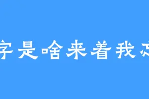 名字是啥来着我忘了