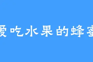 爱吃水果的蜂蜜