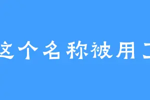 这个名称被用了