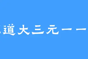 坐忘道大三元一一红中
