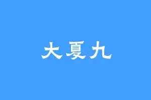 大夏九