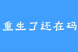 都重生了还在码字