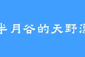 半月谷的天野漂