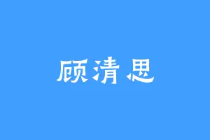 顾清思