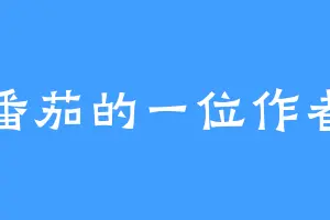 番茄的一位作者