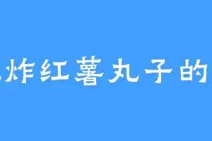 爱吃炸红薯丸子的康少