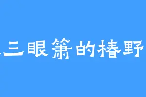 喜欢三眼箫的椿野美幸