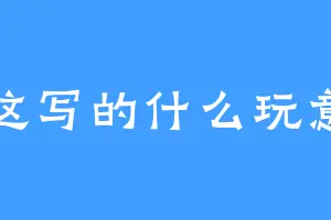 这写的什么玩意