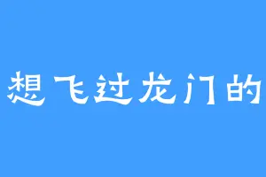 梦想飞过龙门的鱼