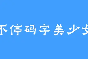 不停码字美少女