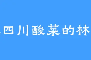 爱吃四川酸菜的林神医