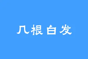 几根白发