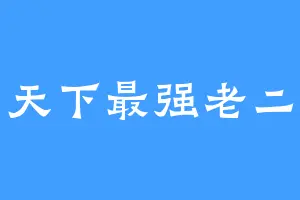 天下最强老二