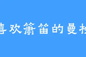 喜欢箫笛的曼桢