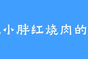 爱吃小胖红烧肉的风玄