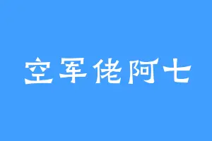 空军佬阿七